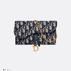 AUTHENTIC DIOR OBLIQUE WALLET ON CHAIN